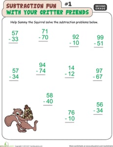 Critter Subtraction Fun #1