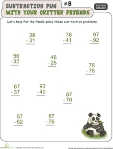 Critter Subtraction Fun #8