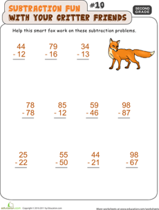 Critter Subtraction #10