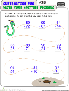 Critter Subtraction Fun #18