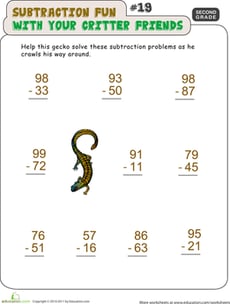 Critter Subtraction Fun #19