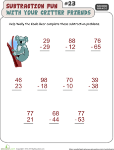 Critter Subtraction Fun #23
