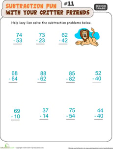 Critter Subtraction Fun #11