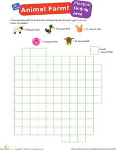 Practice Finding Area #1: Animal Farm