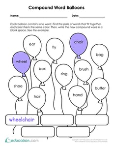 Compound Word Balloons
