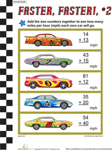 Faster, Faster: Two-Digit Addition #2