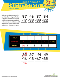Scoreboard Subtraction #1