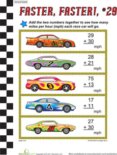 Faster, Faster: Two-Digit Addition #29