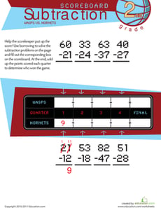 Scoreboard Subtraction #3