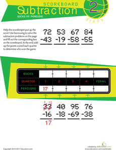 Scoreboard Subtraction #6