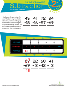 Scoreboard Subtraction #7