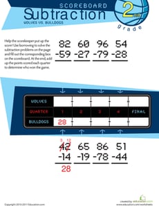 Scoreboard Subtraction #9