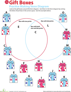 Make a Venn Diagram: Gift Boxes