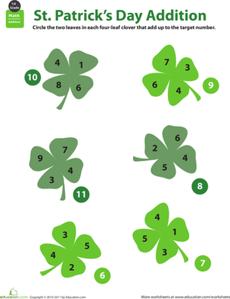 Holiday Math: St. Patrick's Day Addition