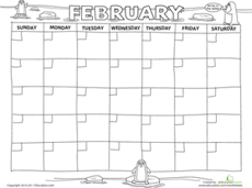 Create a Calendar: February