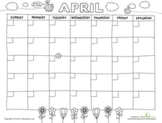 Create a Calendar: April