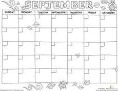 Create a Calendar: September