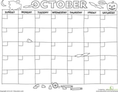 Create a Calendar: October