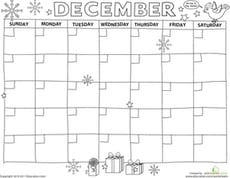 Create a Calendar: December