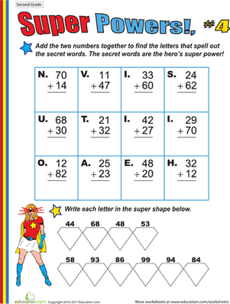 Super Powers! Two-Digit Addition #4