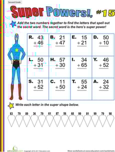 Super Powers! Two-Digit Addition #15