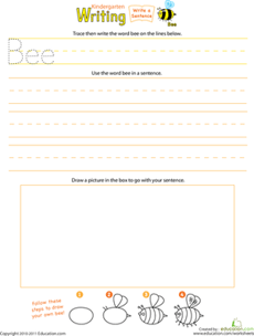Beginning Writing: Write a "Bee" Sentence