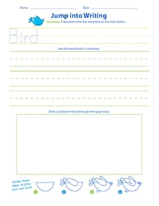 Jump into Writing: Write a "Bird" Sentence