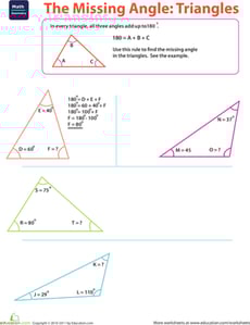 The Missing Angle: Triangles