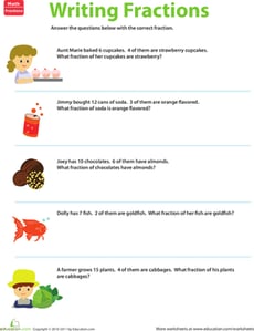 Fraction Practice: Write the Fractions