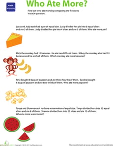 Introducing Fractions: Who Ate More?