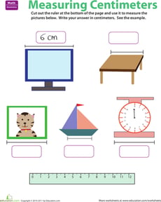 Ruler Reading: Centimeters