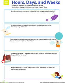 From Time to Time: Converting to Hours, Days, and Weeks