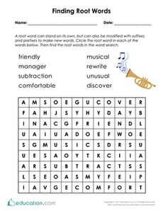 Finding Root Words