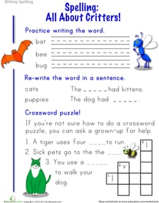 Spring into Spelling: Critters