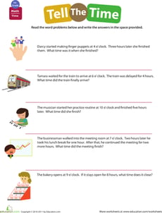 Telling Time: Word Problems