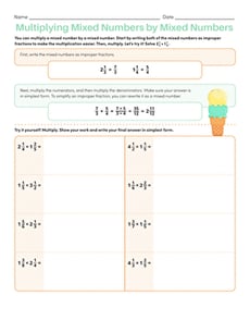 Multiplying Mixed Numbers by Mixed Numbers