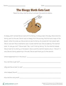 The Sleepy Sloth Gets Lost