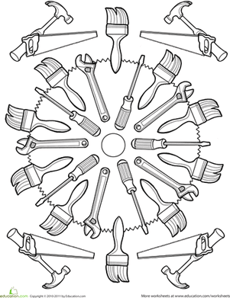 Tools Coloring Page