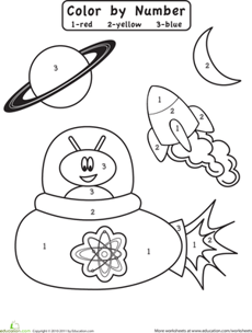 Color by Number: Outer Space