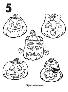 The Number 5 and Jack-o'-Lanterns! 