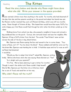 Reading Comprehension: The Kitten
