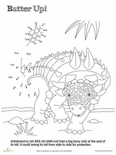 Ankylosauris Dot to Dot