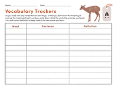 Vocabulary Trackers