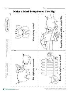 Make a Mini Storybook: The Pig