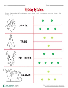Holiday Syllables