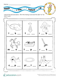Finish the Silent E Words