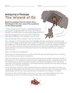 Analyzing a Passage from The Wizard of Oz