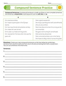 Compound Sentence Practice