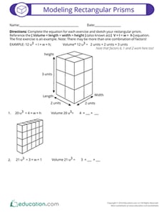Modeling Rectangular Prisms