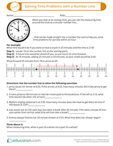 Solving Time Problems with a Number Line